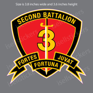 2nd Battalion 3rd Marine Corps Hawaii USMC Military Bumper Sticker Window Decal - Image 2