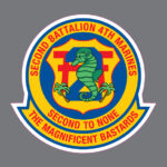2nd Battalion 4th Marines Magnificent Bastards Bumper Sticker Window Decal