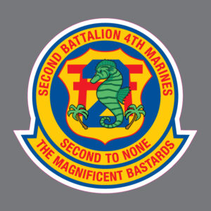 2nd Battalion 4th Marines Magnificent Bastards Bumper Sticker Window Decal