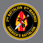 2nd Battalion 8th Marine 2/8 America's Battalion Bumper Sticker Vinyl Window Decal