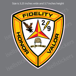 2nd Battalion 9th Marines 2/9 Military Bumper Sticker Window Decal - Image 2