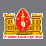 2nd Combat Engineer Battalion Marines Vinyl Military Bumper Sticker Window Decal