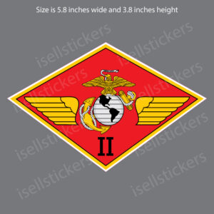 2nd Marine Aircraft Wing Cherry Point MAW East Coast Aviation Bumper Sticker Window Decal - Image 2