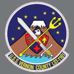 USS Vernon County LST-1161 Navy USN Military Bumper Sticker Window Decal