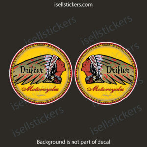 Indian Drifter Kawasaki Motorcycle Chief Sticker Window Decal Pair - Image 2
