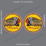 Indian Drifter Kawasaki Motorcycle Chief Sticker Window Decal Pair