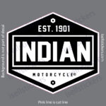 Indian Motorcycle 1901 Octogon Bumper Sticker Window Decal