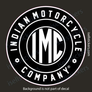 Indian Motorcycle Round IMC Bumper Sticker Window Decal - Image 3