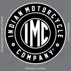 Indian Motorcycle Round IMC Bumper Sticker Window Decal