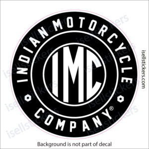 Indian Motorcycle Round IMC Bumper Sticker Window Decal - Image 2