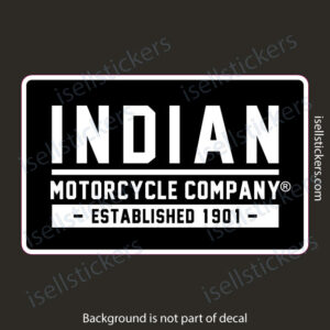 Indian Motorcycle Established 1901 Rectangle Bumper Sticker Window Decal - Image 3