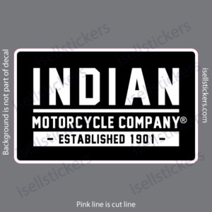 Indian Motorcycle Established 1901 Rectangle Bumper Sticker Window Decal