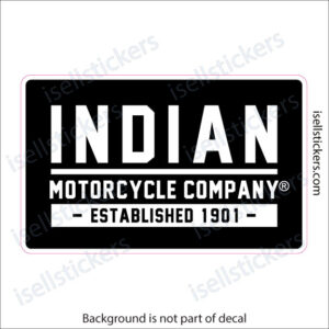 Indian Motorcycle Established 1901 Rectangle Bumper Sticker Window Decal - Image 2