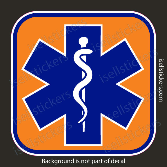 - EMT EMS Star of Life Emergency Rod of Asclepius Bumper Sticker Window Decal - Image 2