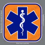 EMT EMS Star of Life Emergency Rod of Asclepius Bumper Sticker Window Decal