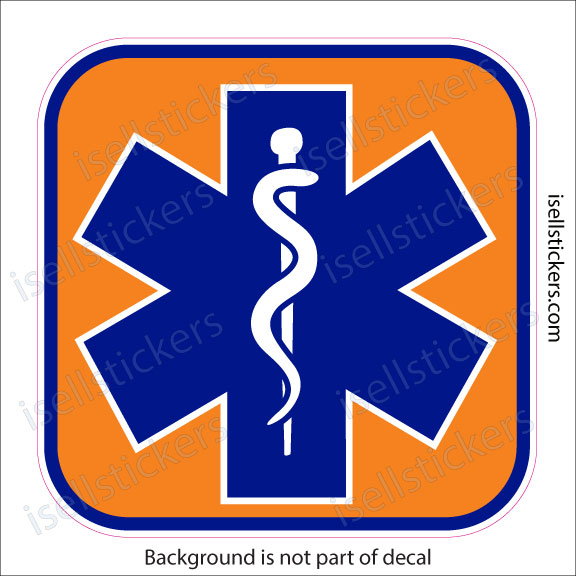 - EMT EMS Star of Life Emergency Rod of Asclepius Bumper Sticker Window Decal - Image 3