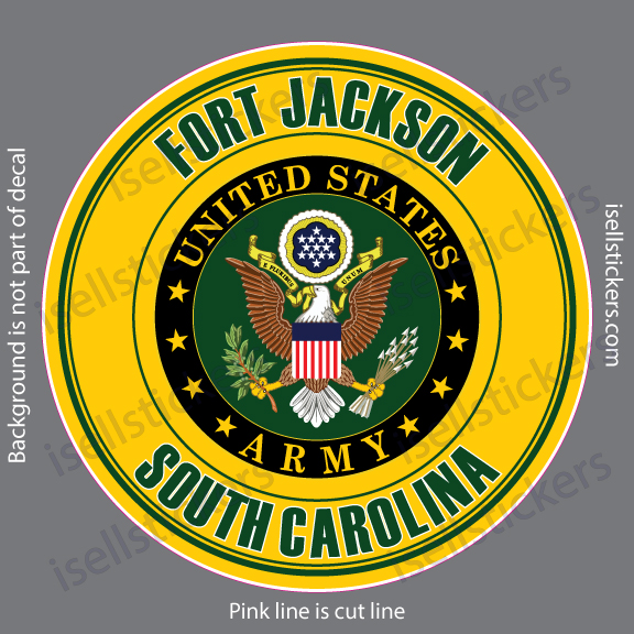 Fort Jackson Army Base Car Truck Bumper Sticker Window Decal