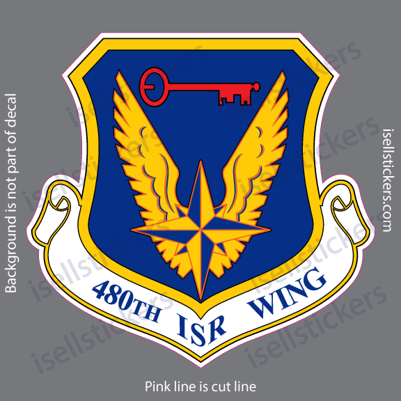 480th ISR Wing Air Force Intelligence Military Bumper Sticker Window Decal