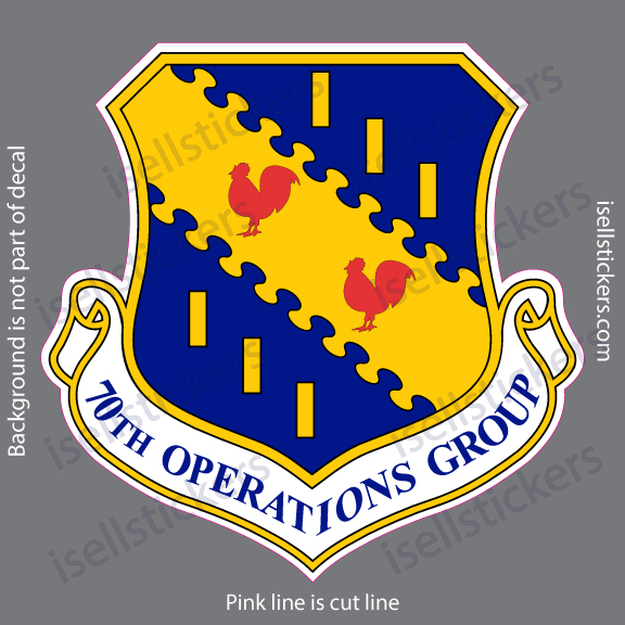 70th Operations Group Air Force Military Bumper Sticker Window Decal