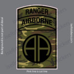 82nd Airborne Ranger Division Camo Army Fort Bragg Camoflauge Bumper Sticker Window Decal