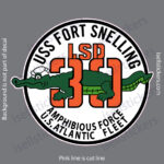 USS Fort Snelling LSD 30 US Navy Military Bumper Sticker Window Decal