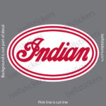 Promotional Indian Motorcycle Logo Vintage Oval Bumper Sticker Window Decal