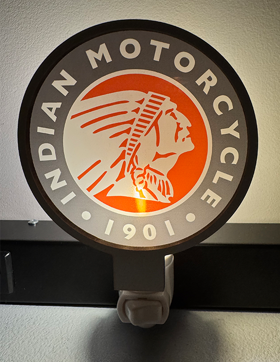 Indian Motorcycle Switched On Off Plug in Night Light Module with 7 Watt LED Bulb White Ring - Image 2