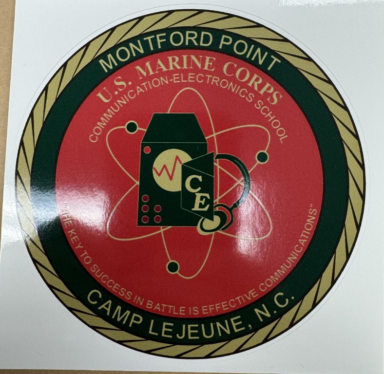 Marine Corps Communication Electronics School MCCES Camp Lejeune, NC USMC Bumper Sticker Window Decal - Image 2