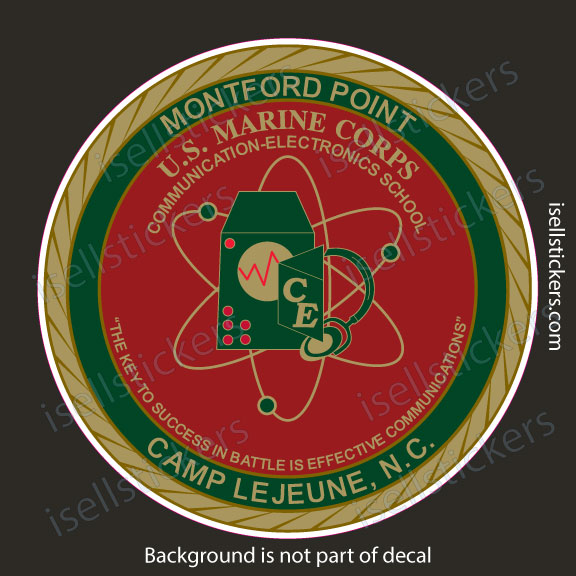 Marine Corps Communication Electronics School MCCES Camp Lejeune, NC USMC Bumper Sticker Window Decal - Image 3