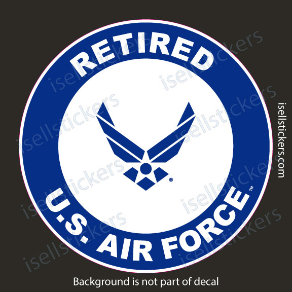 Retired Air Force Wings Military Car Truck Bumper Sticker Window Decal - Image 4