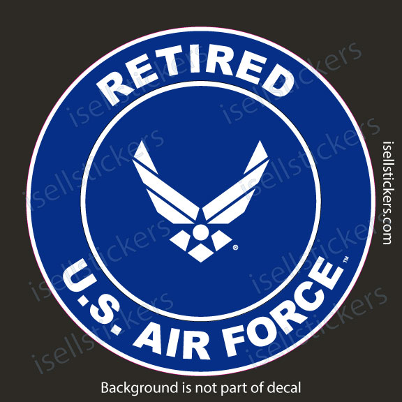 Retired Air Force Wings Military Car Truck Bumper Sticker Window Decal - Image 3