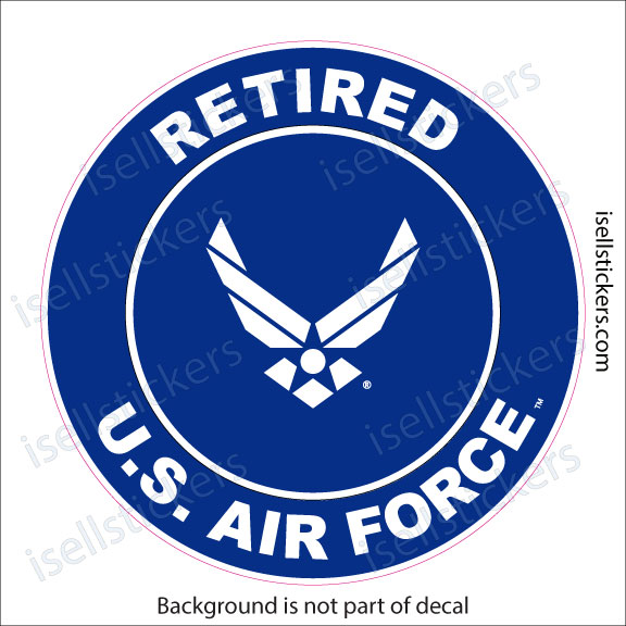 Retired Air Force Wings Military Car Truck Bumper Sticker Window Decal - Image 2