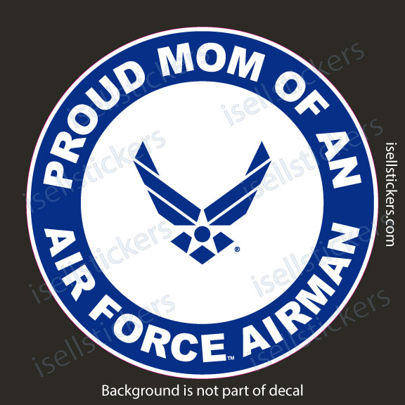 Proud Mom of an US Air Force Airman Military Bumper Sticker Window Decal - Image 5