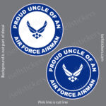 Proud Uncle of an Air Force Airman Military USAF Bumper Sticker Window Decal