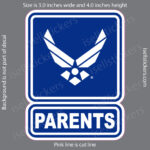 Air Force Parents Airman Miltary Bumper Sticker Window Decal