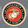 My Grandnephew-in-Law is a US Marine military vinyl window decal MA-3126
