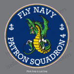 Fly Navy Patron Squadron Window Decal Bumper Sticker